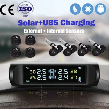 Solar Car Tire Pressure Monitor Cap TPMS Auto Monitoring Security Alarm System with LCD Display Temperature Warning 4 Sensors
Solar Car Tire Pressure Monitor Cap TPMS Auto Monitoring Security Alarm System with LCD Display Temperature Warning 4 Sensors