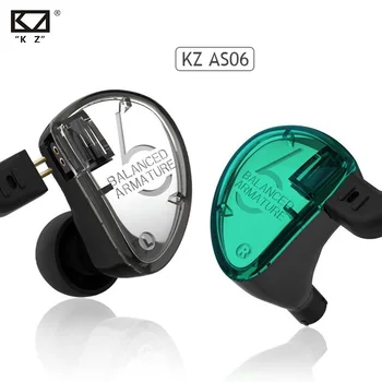 KZ AS06 Earphone 3BA Balanced Armature Driver HIFI Bass Headphones In Ear Sport Headset Noise Cancelling Earbuds KZ ZS10 KZ AS10
KZ AS06 Earphone 3BA Balanced Armature Driver HIFI Bass Headphones In Ear Sport Headset Noise Cancelling Earbuds KZ ZS10 KZ AS10