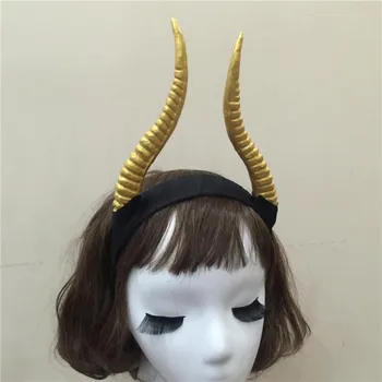 Handmade Gothic Headband Sheep Horns Antelope Horn Cosplay Headdresses Halloween Prop Hairband 1pc 
Handmade Gothic Headband Sheep Horns Antelope Horn Cosplay Headdresses Halloween Prop Hairband 1pc