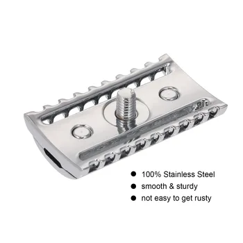 Double Edge Safety Razor Stainless Steel Open Comb Head Men Safety Razor Head Beard Shaving Tool for Barber Male Home Use
Double Edge Safety Razor Stainless Steel Open Comb Head Men Safety Razor Head Beard Shaving Tool for Barber Male Home Use