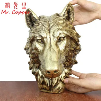 Pure Copper Big Wolf Head Statue Craft Ornaments Modern Home Decorations Accessories for Living Room Office Desk Decor Sculpture 
Pure Copper Big Wolf Head Statue Craft Ornaments Modern Home Decorations Accessories for Living Room Office Desk Decor Sculpture
