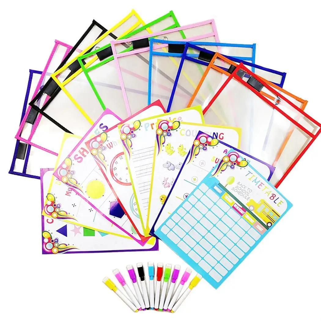 Reusable Erasable Pockets Transparent Dry File Bag School Office Random Solid School, Pen Square Supplies
Reusable Erasable Pockets Transparent Dry File Bag School Office Random Solid School, Pen Square Supplies