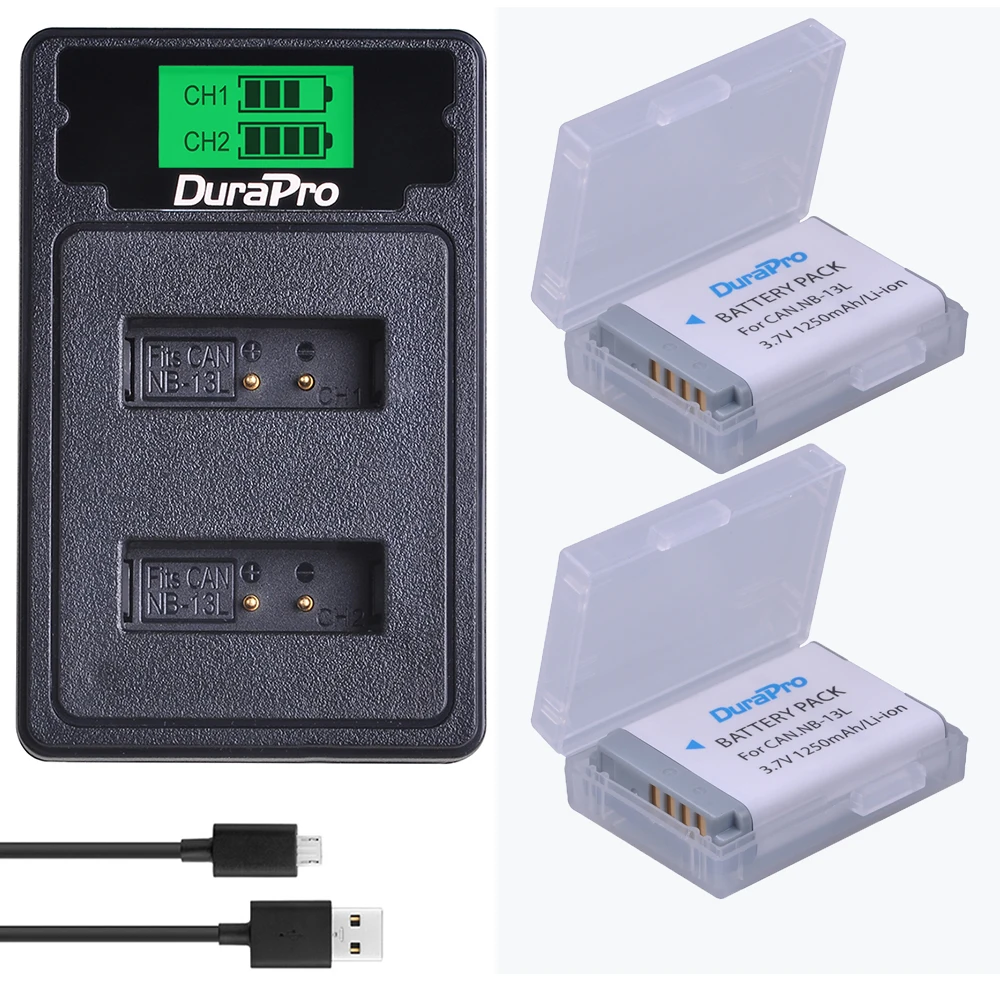 2pc NB-13L NB 13L 1250mAh Rechargeable Battery Pack + USB Charger with Type C for Canon G5X G7X G9X G7 X Mark II SX720 HS Camera
2pc NB-13L NB 13L 1250mAh Rechargeable Battery Pack + USB Charger with Type C for Canon G5X G7X G9X G7 X Mark II SX720 HS Camera