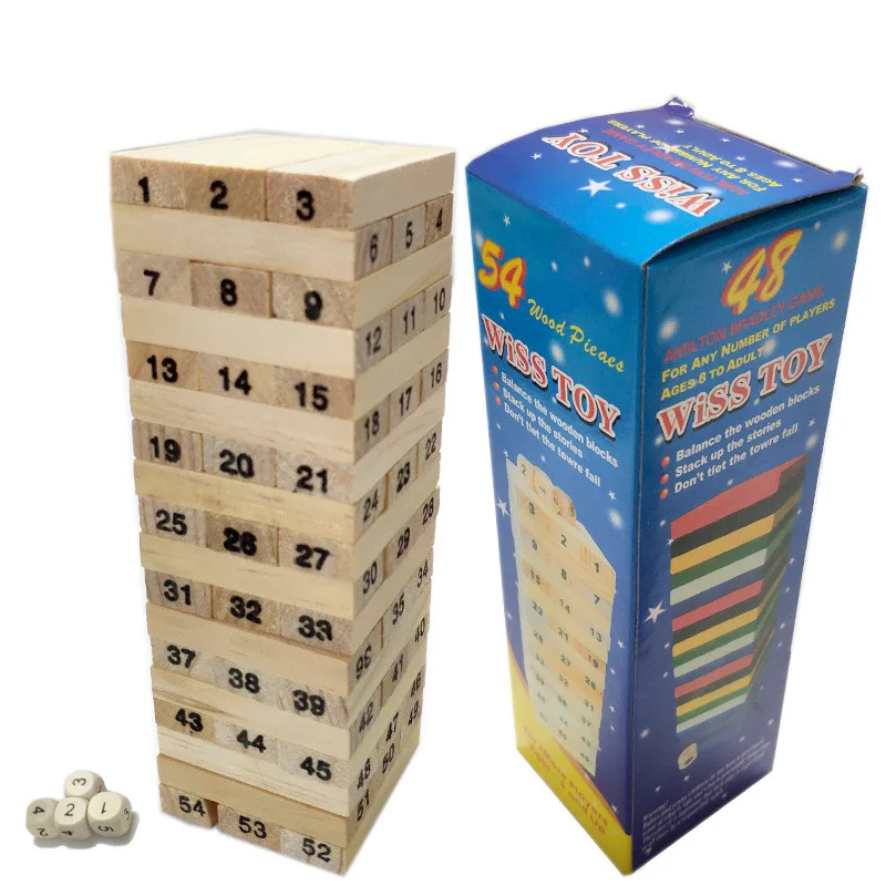 Pack of 54 pieces of colorful children's stacked high building blocks, large numbers, stacked layers of pumping toys, educationa
Pack of 54 pieces of colorful children's stacked high building blocks, large numbers, stacked layers of pumping toys, educationa
