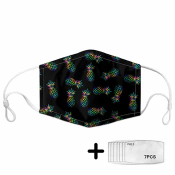 Creative Pineapple Pattern Face Mask with 7pcs PM2.5 Unisex Anti-bacterial Dust Mouth Mask Reusable Mascara De Boca for Daily
Creative Pineapple Pattern Face Mask with 7pcs PM2.5 Unisex Anti-bacterial Dust Mouth Mask Reusable Mascara De Boca for Daily