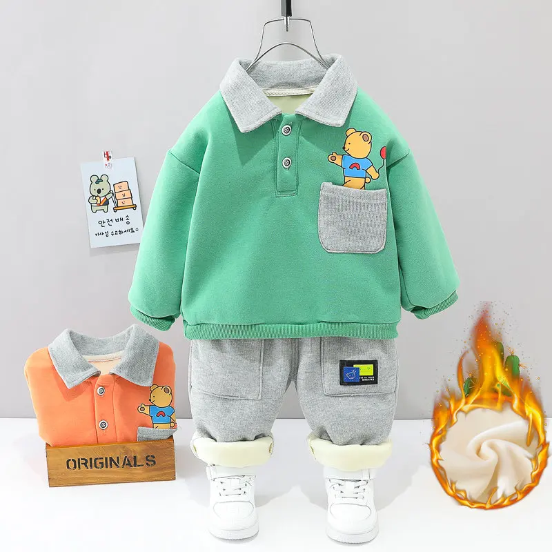 New Winter Baby Boys Clothes Suit Children Thicken Velvet Coat Pants 2Pcs/Sets Toddler Warm Costume Top Quality Kids Tracksuits
New Winter Baby Boys Clothes Suit Children Thicken Velvet Coat Pants 2Pcs/Sets Toddler Warm Costume Top Quality Kids Tracksuits