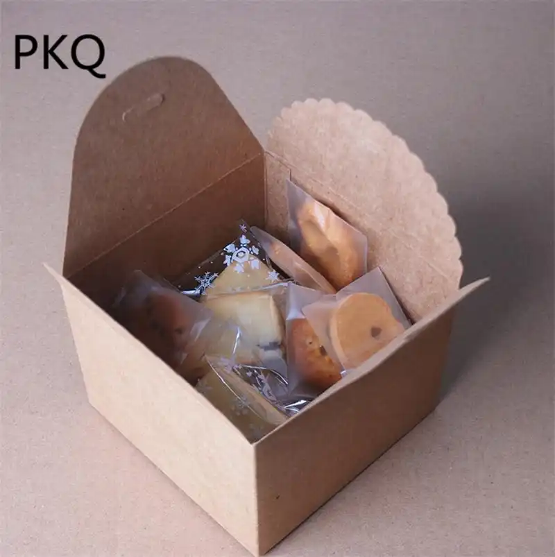 packaging boxes black cookie box brown small party favor gift