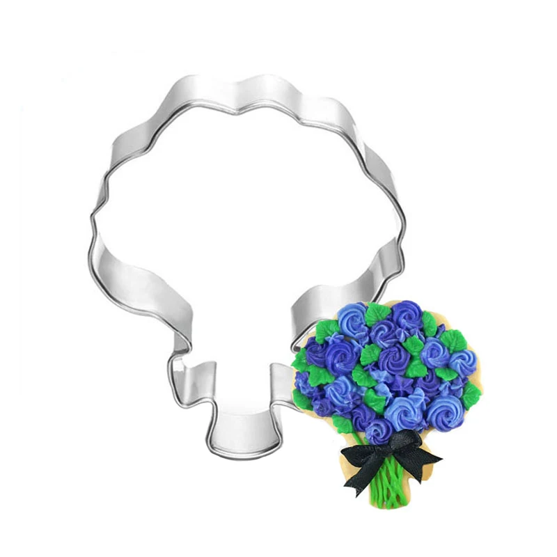 1pc Creative Bouquet Cookie Cutter Stainless Steel DIY Biscuit Baking Molds Cake Fondant Decorating Tools
1pc Creative Bouquet Cookie Cutter Stainless Steel DIY Biscuit Baking Molds Cake Fondant Decorating Tools