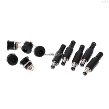 5 Pcs 5.5mm x 2.1mm Male DC Power Plug Connector+5 Pcs Screw Lock Female Panel Socket Mount Adapter M10 dropship
5 Pcs 5.5mm x 2.1mm Male DC Power Plug Connector+5 Pcs Screw Lock Female Panel Socket Mount Adapter M10 dropship