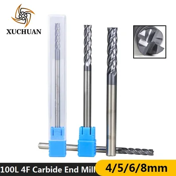 4 Flute Milling Cutter CNC Router Bit HRC50 Machine End Mill 4-8mm Diameter Tungsten Carbide End Mill100mm Long Spiral End Mills
4 Flute Milling Cutter CNC Router Bit HRC50 Machine End Mill 4-8mm Diameter Tungsten Carbide End Mill100mm Long Spiral End Mills
