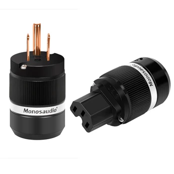 Pair Monosaudio M100/F100 Pure Copper AC US plug Redcopper US Power Plug IEC Connector plug
Pair Monosaudio M100/F100 Pure Copper AC US plug Redcopper US Power Plug IEC Connector plug