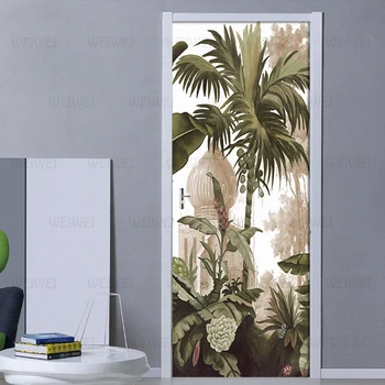 European Retro Tropical Leaves 3D Door Stickers PVC Creative Self-adhesive For Living Room Door Mural Wall Stickers Poster
European Retro Tropical Leaves 3D Door Stickers PVC Creative Self-adhesive For Living Room Door Mural Wall Stickers Poster