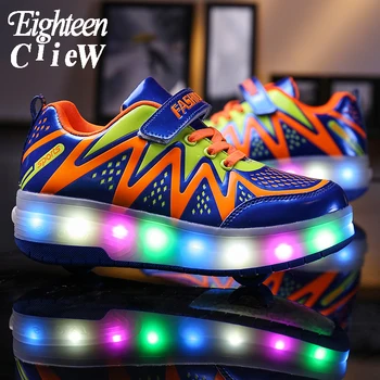 Size 29-40 Luminous Sneakers on Wheels Children Shoes with Light Led Kids Light Up Shoes Glowing Sneakers Toddler Boys Led Shoes
Size 29-40 Luminous Sneakers on Wheels Children Shoes with Light Led Kids Light Up Shoes Glowing Sneakers Toddler Boys Led Shoes