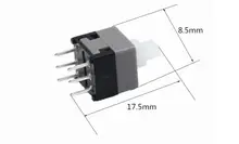 Mini Push button switch 6Pin Push Tactile Power Micro Switch Self lock On/Off button Latching switch 8.5X8.5mm 8.5*8.5mm
Mini Push button switch 6Pin Push Tactile Power Micro Switch Self lock On/Off button Latching switch 8.5X8.5mm 8.5*8.5mm