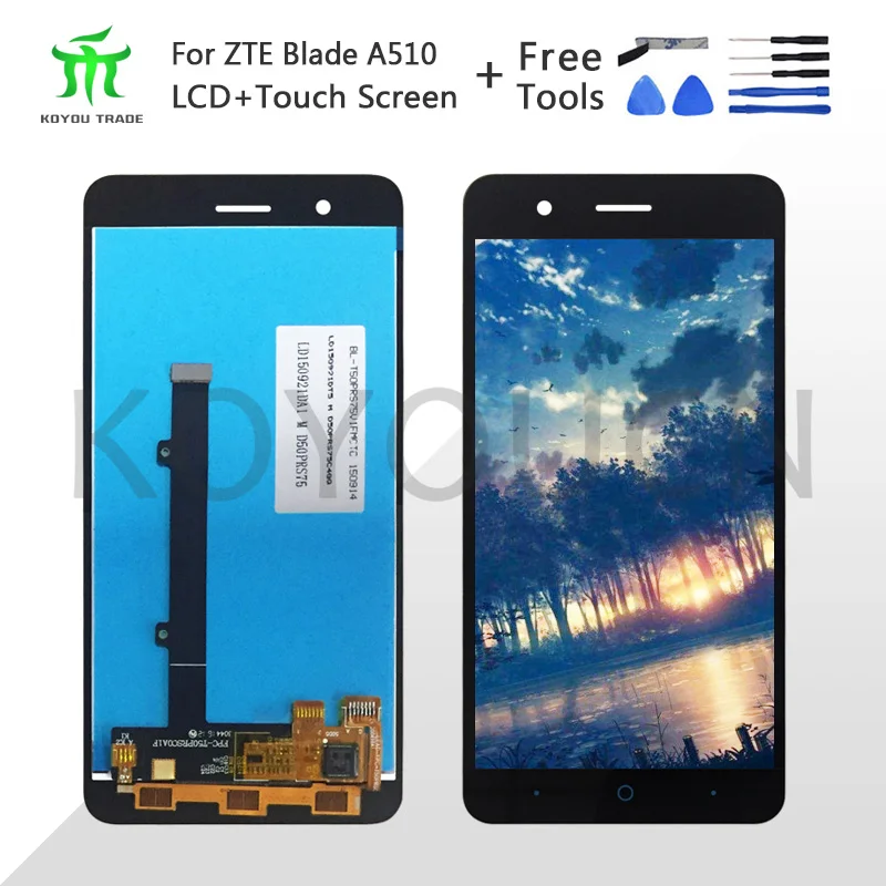 5" For ZTE Blade BA510 BA510C A510 LCD Display and Touch Screen Digitizer Assembly Repair Parts Black Color With Kits
5" For ZTE Blade BA510 BA510C A510 LCD Display and Touch Screen Digitizer Assembly Repair Parts Black Color With Kits