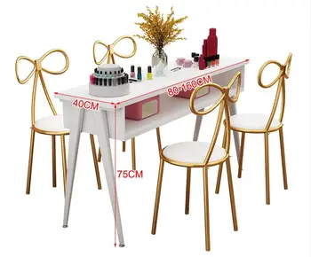Nail table economy single double triple manicure table ins nail table net red nail table and chair set 
Nail table economy single double triple manicure table ins nail table net red nail table and chair set
