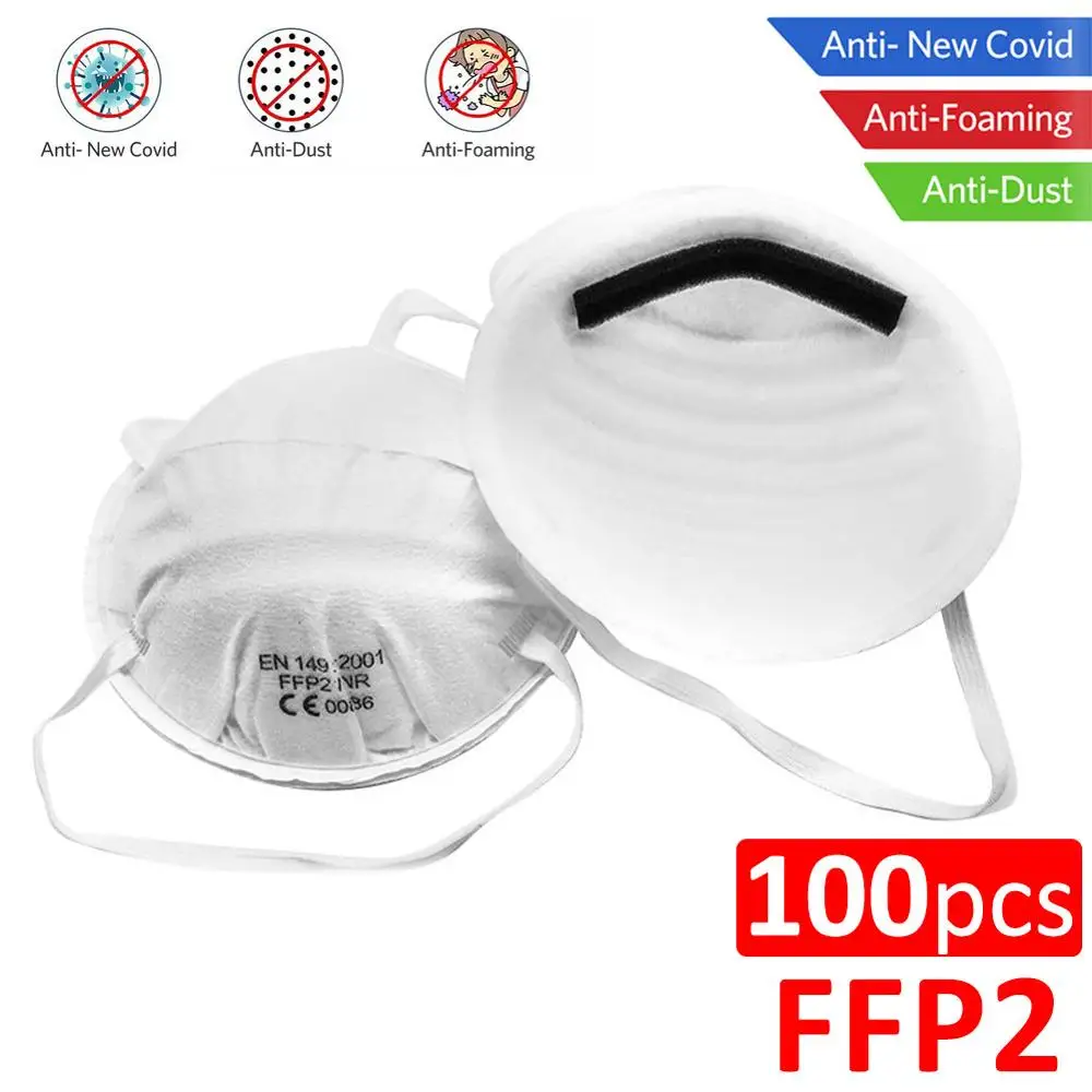 100pcs FFP2 Mouth Masks 98% Filtration Anti-dust Protective Non-wovenPM2.5 Face Cover Safety Breathable Bacteria Proof As KN95
100pcs FFP2 Mouth Masks 98% Filtration Anti-dust Protective Non-wovenPM2.5 Face Cover Safety Breathable Bacteria Proof As KN95