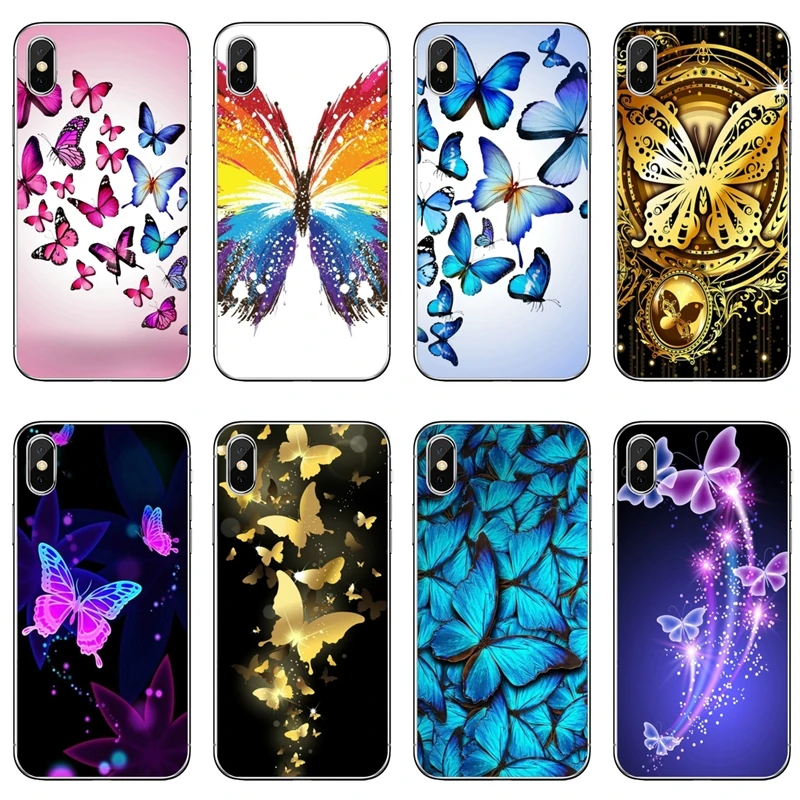 

Bright Colored Butterfly For Samsung Galaxy S10 Lite S9 S8 S7 S6 edge Plus S5 S4 Note 9 8 5 4 mini Accessories phone case