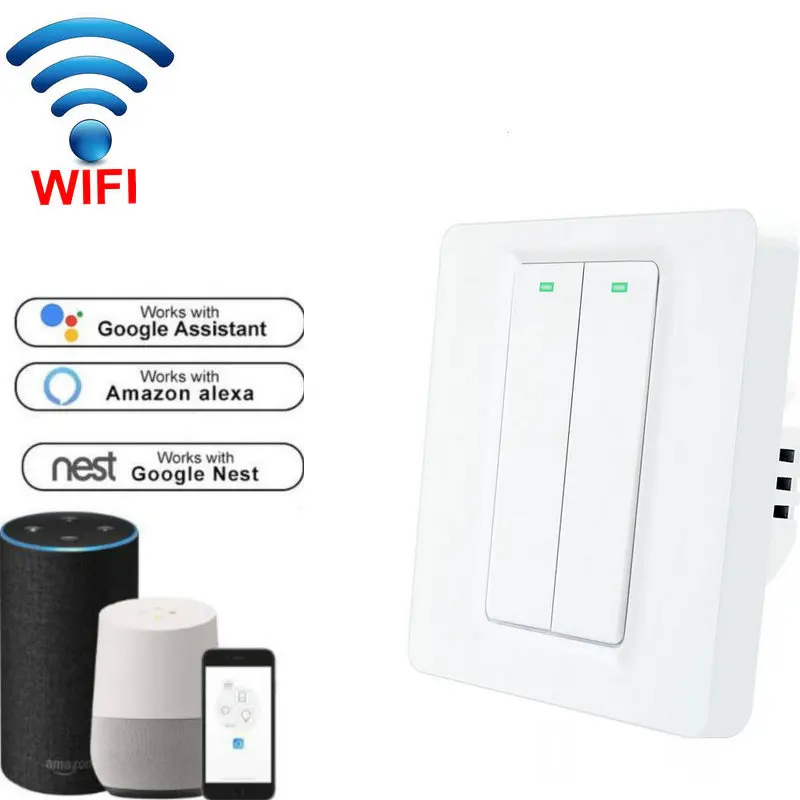 eWeLink APP control Push Button Wifi Wall Light Switch, EU standard wireless wifi smart switch google home/Alexa
eWeLink APP control Push Button Wifi Wall Light Switch, EU standard wireless wifi smart switch google home/Alexa