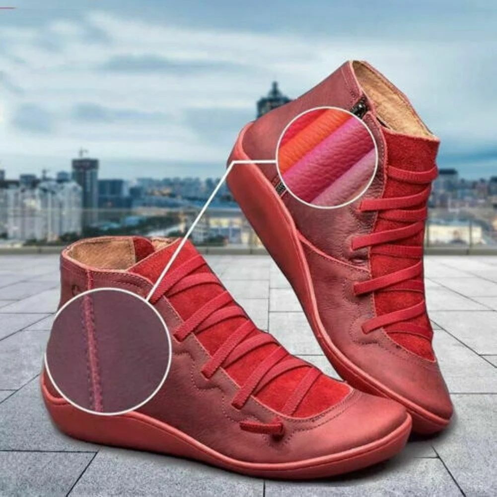 Autumn Women Non Slip Boot Fashion Daily Arch Support PU Leather Retro Boot Casual Flat Heel Work Large Size Shoes
Autumn Women Non Slip Boot Fashion Daily Arch Support PU Leather Retro Boot Casual Flat Heel Work Large Size Shoes