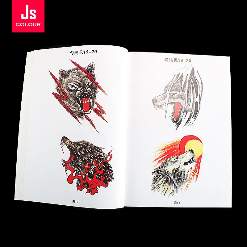 

Tattoo Book Stencil Wolf Drawing Wholesale Colors Beast A4 Sketchbook Flash Designs China Sketch Book Tattoo Accessories Supply