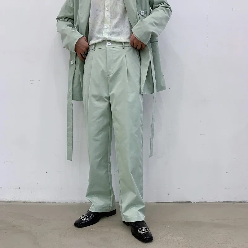 2020 Spring And Autumn New Personality Design Temperament Wide Leg Pants Fashion Casual Loose Solid Color Trousers Green / Red
2020 Spring And Autumn New Personality Design Temperament Wide Leg Pants Fashion Casual Loose Solid Color Trousers Green / Red