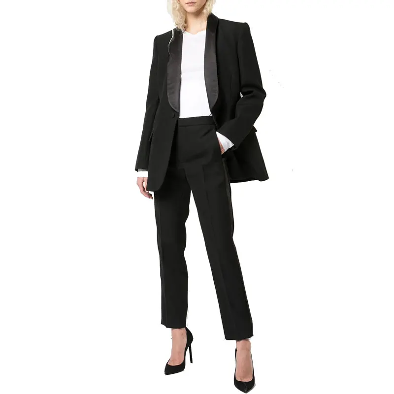 Women's Suit Coat 2021 Spring Autumn V Neck Single Button Professional Solid Black Chic Office Lady Jackets Coats
Women's Suit Coat 2021 Spring Autumn V Neck Single Button Professional Solid Black Chic Office Lady Jackets Coats