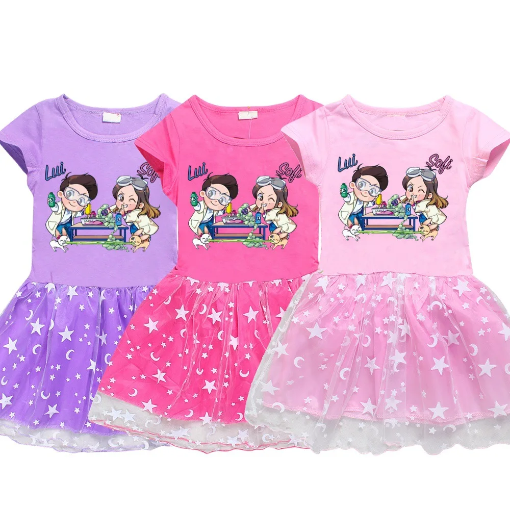 

New Fashion Baby Girls Dress Kids Clothes Cute Cartoon me contro te Princess Dress for Girls 3-12Y Christmas Dress Girl