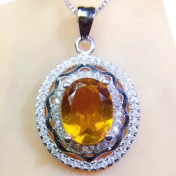 Natural real citrine oval style necklace pendant Free shipping 925 sterling silver Fine yellow crystal 4.5ct gemstone #Q910238
Natural real citrine oval style necklace pendant Free shipping 925 sterling silver Fine yellow crystal 4.5ct gemstone #Q910238