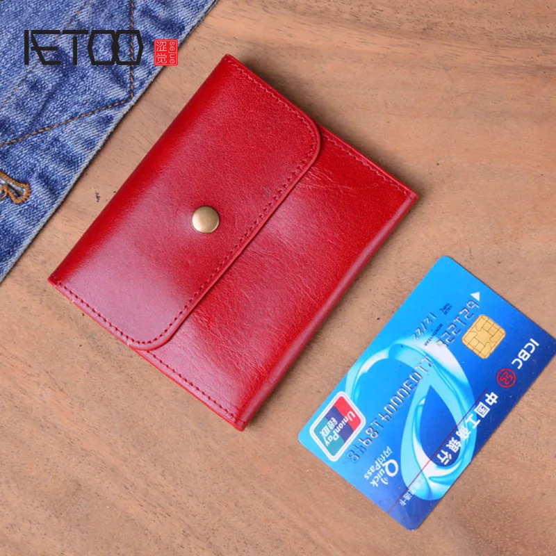 AETOO Genuine Leather Wallet Women Vintage Handmade Female Short Small Wallets Coin Purse Card Holder Case
AETOO Genuine Leather Wallet Women Vintage Handmade Female Short Small Wallets Coin Purse Card Holder Case