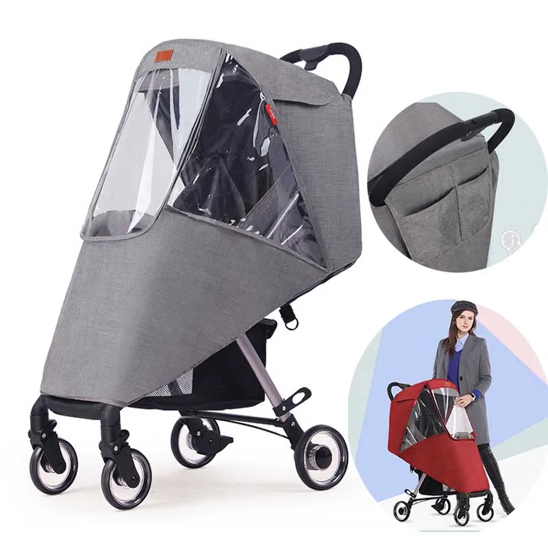Baby Stroller Rain Cover Transparent Weather Shield Full-Cover Shield Windows Strollers Breathable Design Stroller Accessories
Baby Stroller Rain Cover Transparent Weather Shield Full-Cover Shield Windows Strollers Breathable Design Stroller Accessories