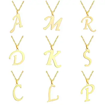 ASONSTEEL 26 Letter Necklaces Stainless Steel Gold/Silver Color Choker Initial Pendant Necklace Women Alphabet Chains Jewelry
ASONSTEEL 26 Letter Necklaces Stainless Steel Gold/Silver Color Choker Initial Pendant Necklace Women Alphabet Chains Jewelry