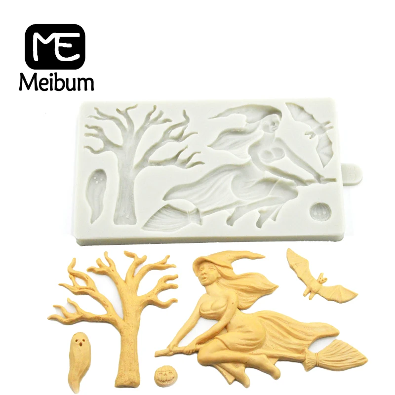 Meibum Halloween Broom Witch Silicone Fondant Cake Mold Ghost Bat Pumpkin Biscuits Chocolate Candy Sugar Craft Decorating Mould
Meibum Halloween Broom Witch Silicone Fondant Cake Mold Ghost Bat Pumpkin Biscuits Chocolate Candy Sugar Craft Decorating Mould