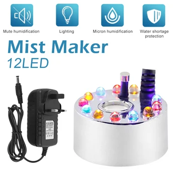 Color Changing Ultrasonic Humidifier 12 LED Mist Maker Fogger Nebulizer Water Mist Fountain Ultrasonic Mist Generator Vaporizer
Color Changing Ultrasonic Humidifier 12 LED Mist Maker Fogger Nebulizer Water Mist Fountain Ultrasonic Mist Generator Vaporizer