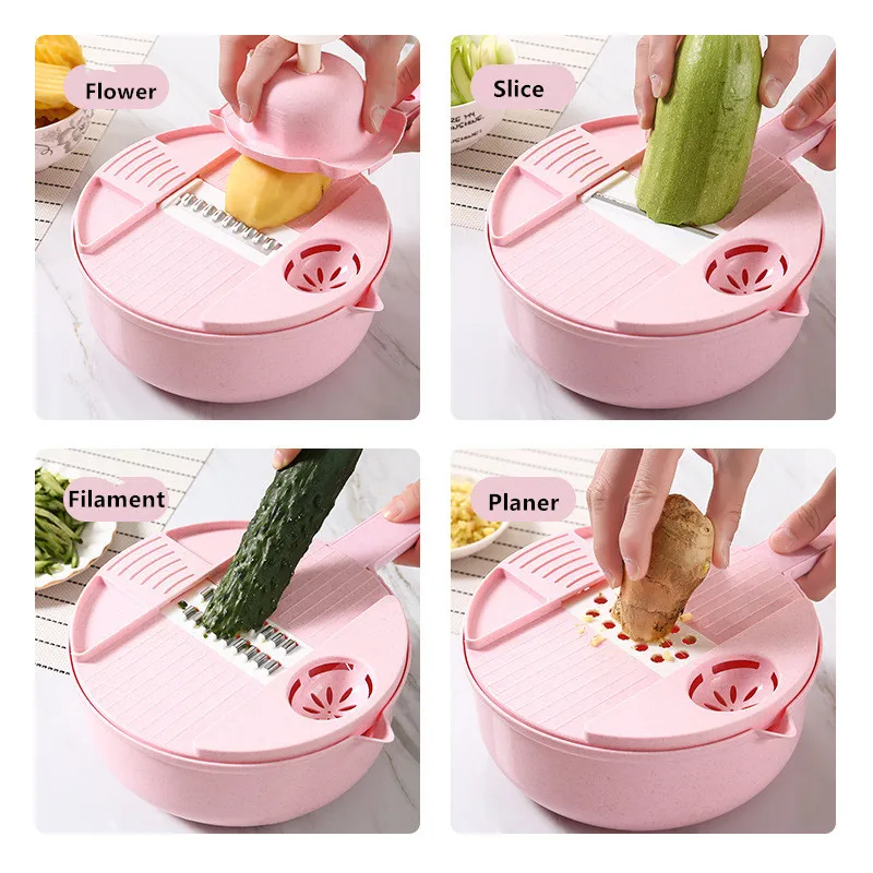 Round Vegetable Cutter 12 in1 Multi-function Kitchen Cutting Gadget Sets Household Grater Slice Filament Planer Practical Device
Round Vegetable Cutter 12 in1 Multi-function Kitchen Cutting Gadget Sets Household Grater Slice Filament Planer Practical Device