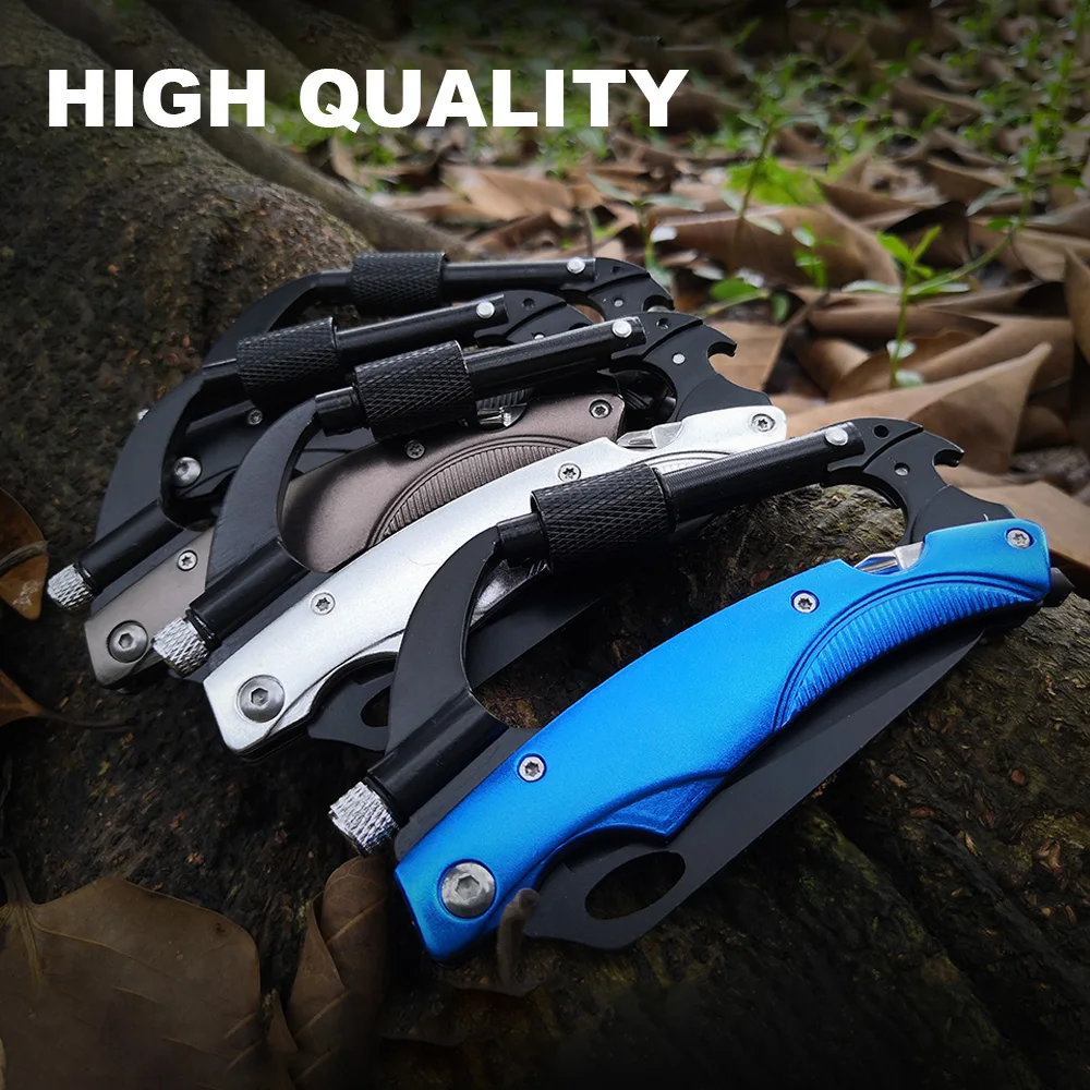 Outdoor Multifunction Folding Pocket Knife Camping Rescue Tool Mountaineering Buckle Clip Hook Backpack Climbing Accessories
Outdoor Multifunction Folding Pocket Knife Camping Rescue Tool Mountaineering Buckle Clip Hook Backpack Climbing Accessories