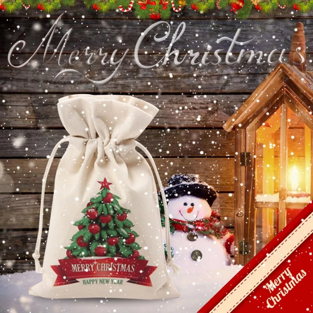 5cm christmas sacks candy bags canvas santa sacks xmas gift