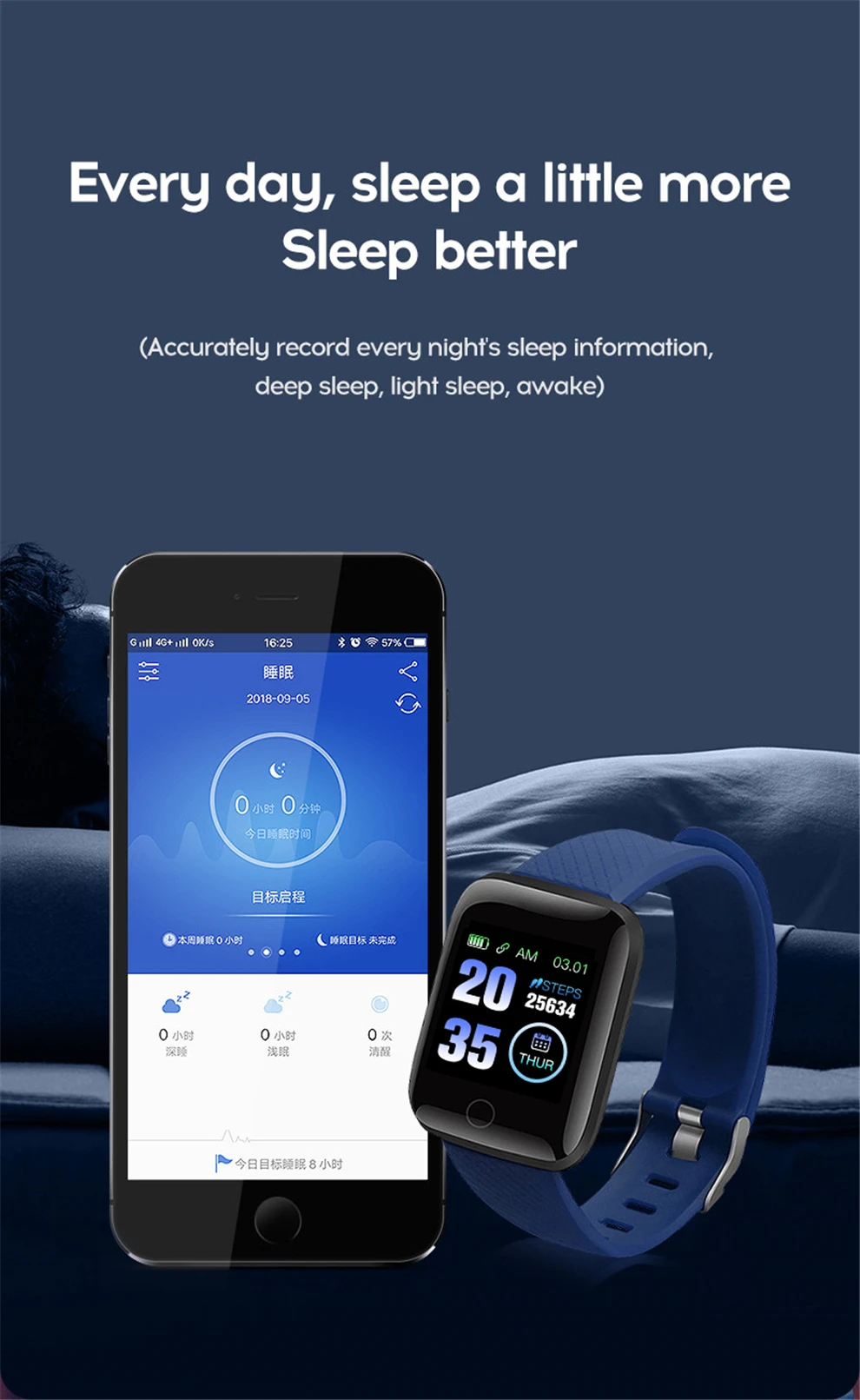 LYKRY A6S Smart Bracelet Fitness Tracker Heart Rate Blood Pressure Monitor Smart Band IP67 Waterproof Sports For Android IOS+Box (14)