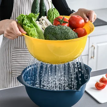 New Style Double Layer Extra Large with Lid Drain Basket Plastic Kitchen Storage Basket Multi-functional Fruit & Vegetable Drain
New Style Double Layer Extra Large with Lid Drain Basket Plastic Kitchen Storage Basket Multi-functional Fruit & Vegetable Drain