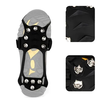 Outdoor Snow Ice Gripper 10 Nails, Ice Crampons Strap Climbing Cleats Spikes Non Slip Boots Silicone Covers Shoes Grip
Outdoor Snow Ice Gripper 10 Nails, Ice Crampons Strap Climbing Cleats Spikes Non Slip Boots Silicone Covers Shoes Grip