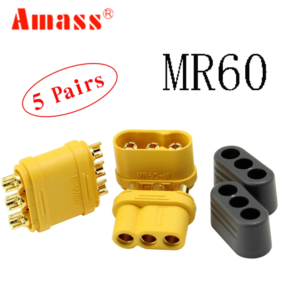 5 Pair Amass MR60 Plug with Protector Cover 3.5mm 3 Core Connector T plug Interface Connector Sheathed for RC Model
5 Pair Amass MR60 Plug with Protector Cover 3.5mm 3 Core Connector T plug Interface Connector Sheathed for RC Model