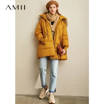 Amii Minimalist Fur Collar Down Jacket Winter Vintage Solid Hooded Loose Female Mid Long Coat 11940489
Amii Minimalist Fur Collar Down Jacket Winter Vintage Solid Hooded Loose Female Mid Long Coat 11940489