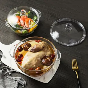 1L/1.5L Transparent Glass Pot For Soup Household Large Glass Bowl With Lid Kitchen Soup And Dessert Water Stew Bowls
1L/1.5L Transparent Glass Pot For Soup Household Large Glass Bowl With Lid Kitchen Soup And Dessert Water Stew Bowls