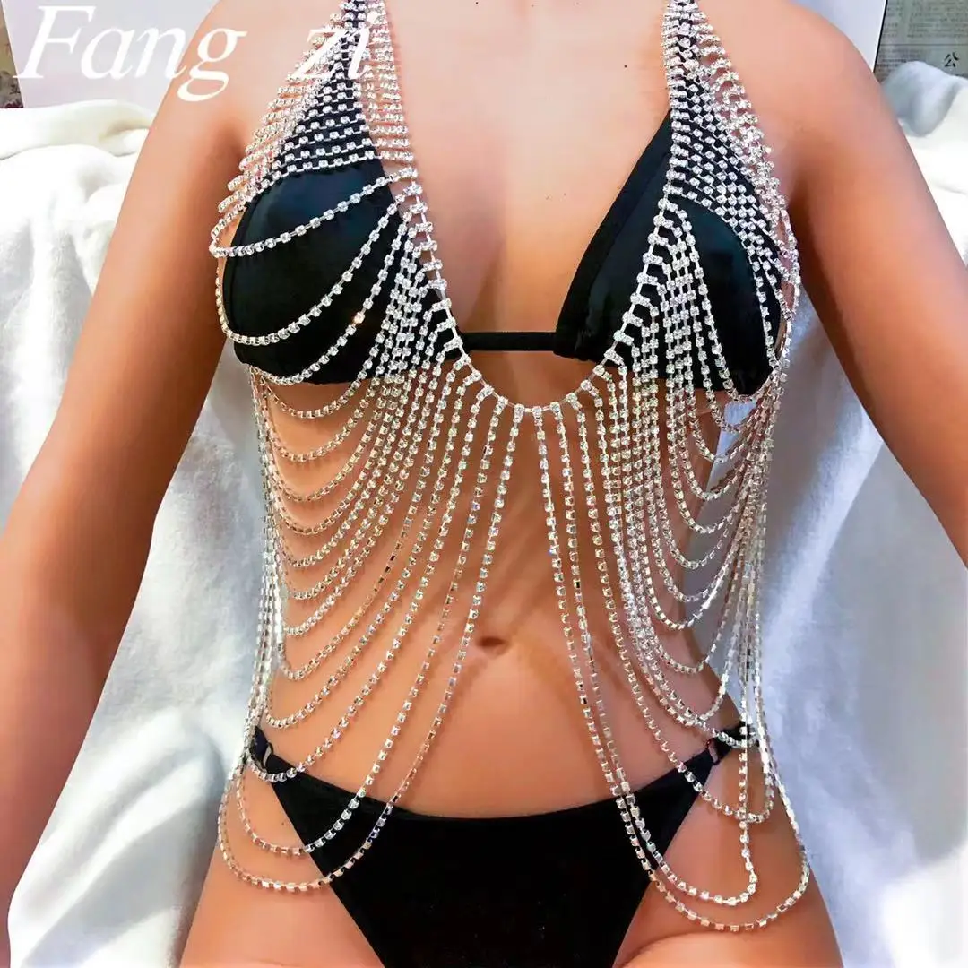 Fashion sexy multi-layer Rhinestone tassel skirt and top large bra set body jewelry 2021 women's crystal thong dress body chain
Fashion sexy multi-layer Rhinestone tassel skirt and top large bra set body jewelry 2021 women's crystal thong dress body chain