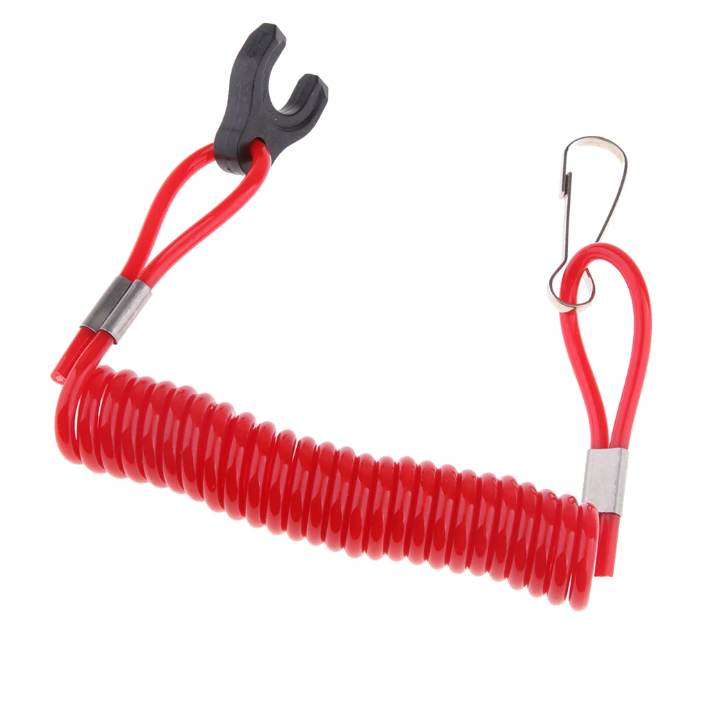Boat Engine Motor Cut-Off Switch & Safety Tether Lanyard Rope for Tohatsu Outboard Motors ATV Bike - Red Boat Engine Motor Cut-Off Switch & Safety Tether Lanyard Rope for Tohatsu Outboard Motors ATV Bike - Red