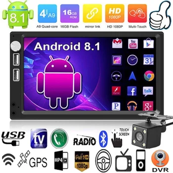 7" Android 8.1 2DIN Autoradio Stereo MP5 Player GPS Navi Touch BT WiFi Car Radio + Camera
7" Android 8.1 2DIN Autoradio Stereo MP5 Player GPS Navi Touch BT WiFi Car Radio + Camera