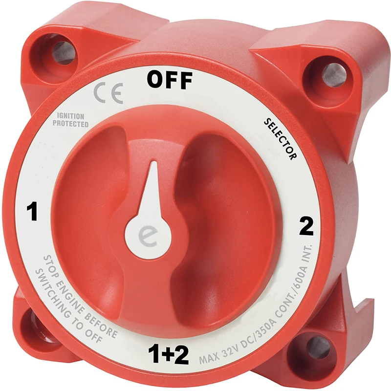 4 Position 32V 350 Amp E-Series Waterproof Ignition Protected Marine Boat Dual Battery isolator Switches
4 Position 32V 350 Amp E-Series Waterproof Ignition Protected Marine Boat Dual Battery isolator Switches