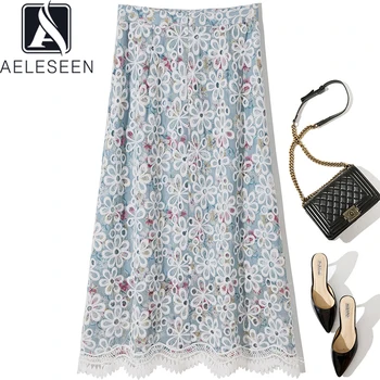 AELESEEN Runway Fashion Lace Skirt 2020 High Quality Slim Elegant Flower Embroidery Midi Party Holiday Skirts
AELESEEN Runway Fashion Lace Skirt 2020 High Quality Slim Elegant Flower Embroidery Midi Party Holiday Skirts