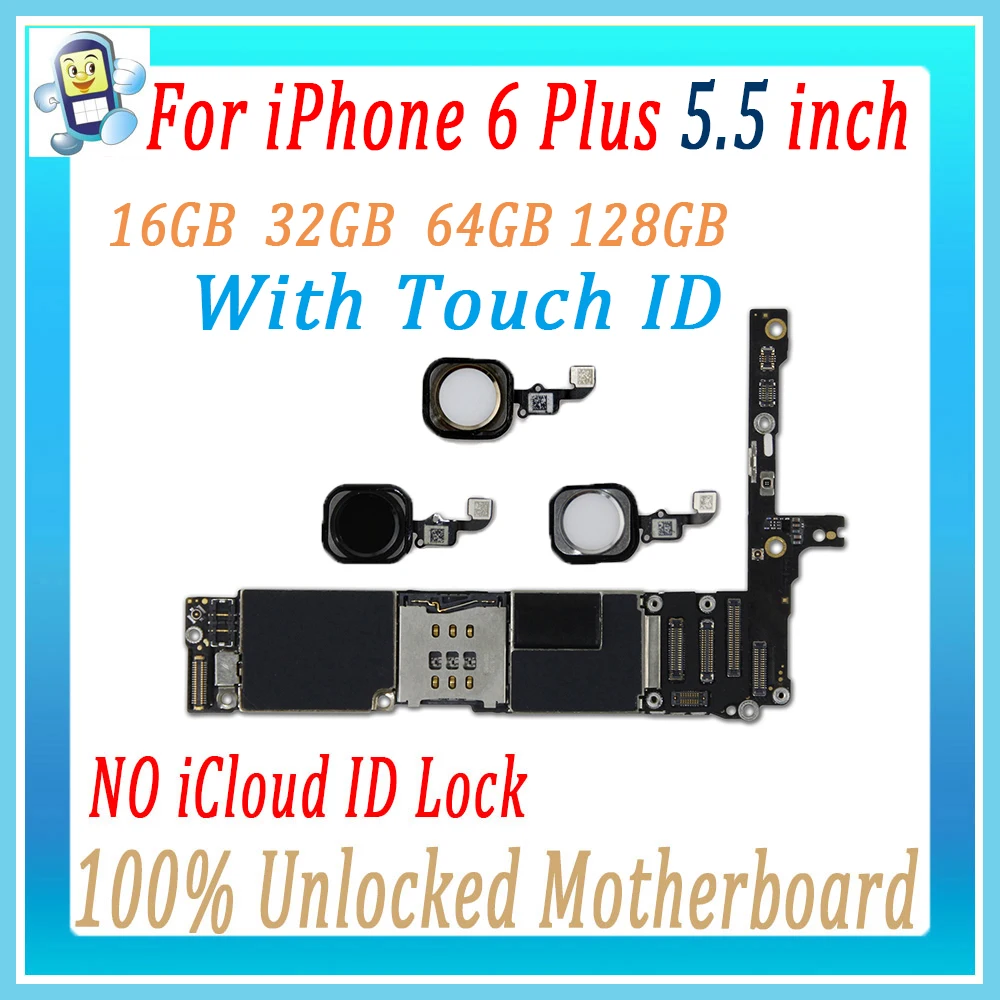 Unlocked Mainboard For iPhone 6 Plus Motherboard With/Without touch ID MB For iPhone 6P Logic Board Free iCloud,100% original
Unlocked Mainboard For iPhone 6 Plus Motherboard With/Without touch ID MB For iPhone 6P Logic Board Free iCloud,100% original