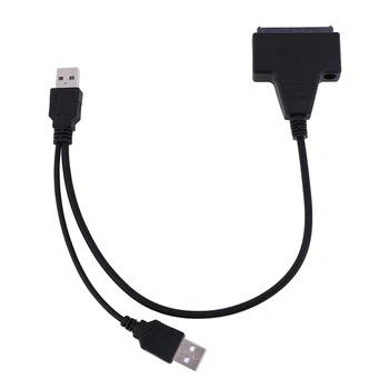SATA to USB 2.0 Dual 22pin Adapter Cables External Power For 2.5''' Ssd Hdd Hard Disk Drive Converters
SATA to USB 2.0 Dual 22pin Adapter Cables External Power For 2.5''' Ssd Hdd Hard Disk Drive Converters